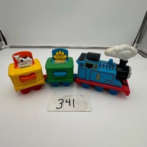 Thomas The Tank Engine Animal Cargo Train Cow Chick Cars Push Toy 13in
